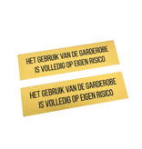 Goud aluminium deurbordje Eigen ontwerp 165 x 45 mm - per 1 stuk