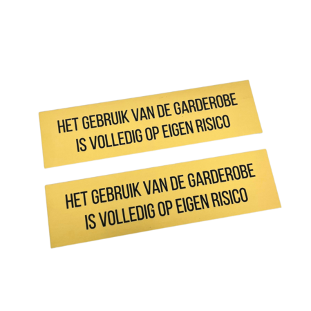 CombiCraft Goud aluminium deurbordje Eigen ontwerp 165 x 45 mm - per 1 stuk