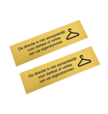 Goud aluminium deurbordje Eigen ontwerp 165 x 45 mm - per 1 stuk