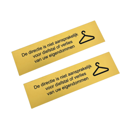 CombiCraft Goud aluminium deurbordje Eigen ontwerp 165 x 45 mm - per 1 stuk