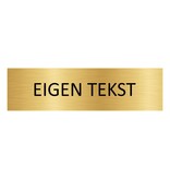 Goud aluminium deurbordje Met eigen tekst 165 x 45 mm - per 1 stuk