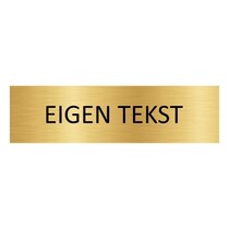 Goud aluminium deurbordje met eigen tekst