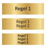 Goud aluminium deurbordje Met eigen tekst 165 x 45 mm - per 1 stuk