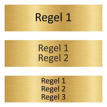 CombiCraft Goud aluminium deurbordje Met eigen tekst 165 x 45 mm - per 1 stuk