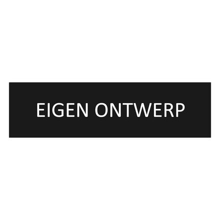 Zwart aluminium deurbordje eigen ontwerp 165 x 45 mm - per 1 stuk