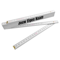 Houten duimstok met naam - per stuk