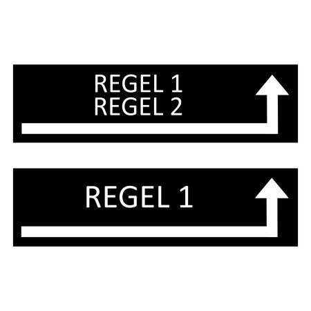 Zwart aluminium deurbordje eigen tekst om de hoek rechts 165 x 45 mm - per 1 stuk