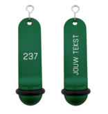 Big Classic aluminium hotel sleutelhanger groen met gravering