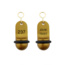 Mini Classic aluminium hotelsleutelhanger in goud met zwarte gravering