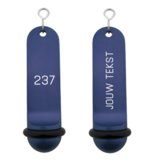 CombiCraft Big Classic aluminium hotel sleutelhanger blauw met gravering
