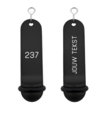CombiCraft Big Classic aluminium hotel sleutelhanger zwart met gravering