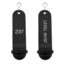 Big Classic aluminium hotel sleutelhanger zwart met gravering