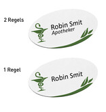 Kunststof naambadge medisch 85x45mm met eigen tekst - per 1 stuk