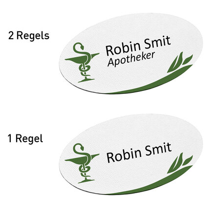 CombiCraft Kunststof naambadge medisch 85x45mm met eigen tekst - per 1 stuk