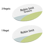 Kunststof naambadge 85x45mm met eigen tekst - per 1 stuk