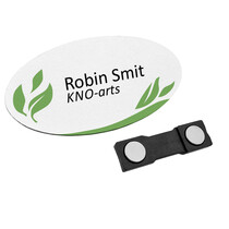 Kunststof naambadge met tekst - per stuk