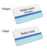 Kunststof naambadge 75x40mm met jouw tekst - per 1 stuk