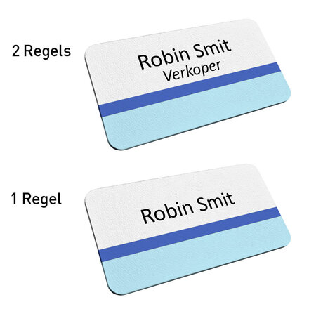 CombiCraft Kunststof naambadge 75x40mm met jouw tekst - per 1 stuk