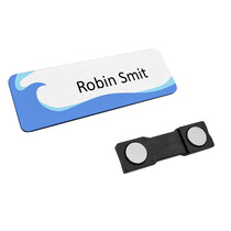 Kunststof naambadge met tekst - per stuk