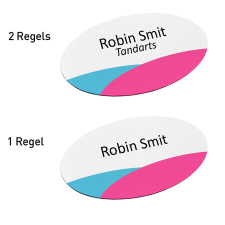 CombiCraft Kunststof naambadge 85x45mm met eigen tekst - per 1 stuk