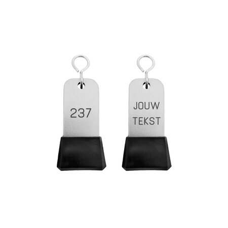 CombiCraft Dauphine aluminium hotel sleutelhanger zilver met gravering