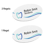 Kunststof naambadge Tandarts 85x45mm met eigen tekst - per stuk