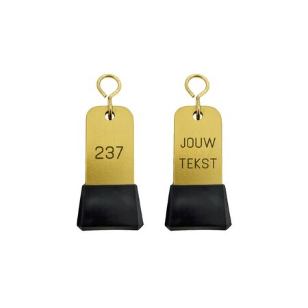 CombiCraft Dauphine aluminium hotel sleutelhanger goud met gravering