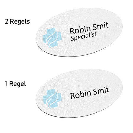 CombiCraft Kunststof naambadge zorg 85x45mm met eigen tekst - per 1 stuk