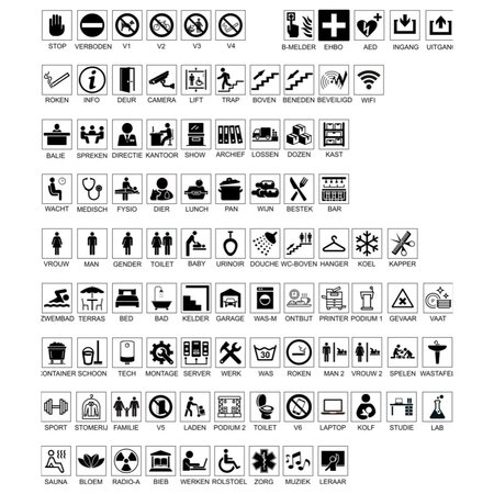 CombiCraft Goud aluminium deurbordje Pijl rechts en symbool 165 x 45 mm - per 1 stuk