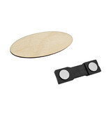 CombiCraft Blanco naambadge hout 65x25mm ovaal - per 1 stuk