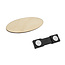 Blanco naambadge hout 65x25mm ovaal - per 1 stuk