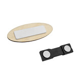 CombiCraft Blanco naambadge hout 65x25mm ovaal - per 1 stuk