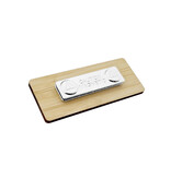 Bamboe naambadge met tekst 72x30mmm met magneet - per 1 stuk
