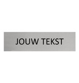 Aluminium deurbordje Eigen tekst 165 x 45 mm - per 1 stuk