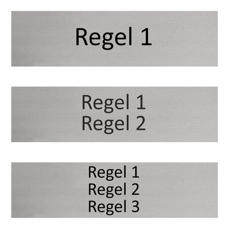 CombiCraft Aluminium deurbordje Eigen tekst 165 x 45 mm - per 1 stuk