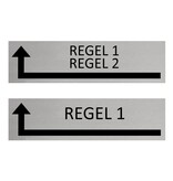 CombiCraft Aluminium deurbordje Eigen tekst om de hoek links 165 x 45 mm - per 1 stuk