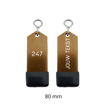 Amérique aluminium hotel sleutelhanger brons met witte gravering