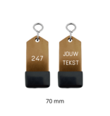 Amérique aluminium hotel sleutelhanger brons met witte gravering