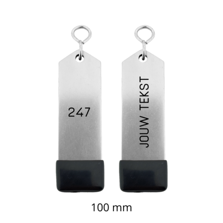 Amérique aluminium hotel sleutelhanger zilver met zwarte gravering