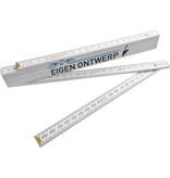 CombiCraft Houten duimstok 2 meter met eigen logo - per stuk