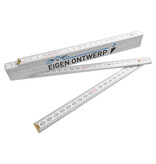 CombiCraft Houten duimstok 2 meter met eigen logo - per stuk