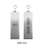 CombiCraft Bercy aluminium hotel sleutelhanger in zilver met zwarte gravering