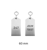 CombiCraft Bercy aluminium hotel sleutelhanger in zilver met zwarte gravering