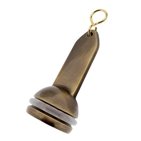 Blanco hotel sleutelhanger Empire van gebruineerd messing - per 1 stuk