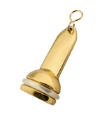 Blanco hotel sleutelhanger Capital van messing - per 1 stuk
