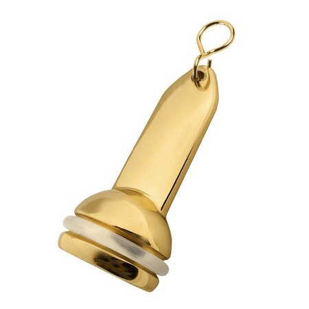 Blanco hotel sleutelhanger Capital van messing - per 1 stuk