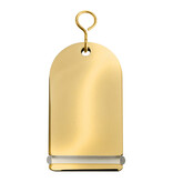 Blanco hotel sleutelhanger Pigalle van messing - per 1 stuk