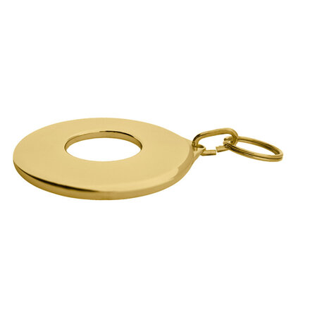 Blanco hotel sleutelhanger Magic van messing - per 1 stuk