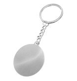 CombiCraft Blanco RVS sleutelhanger rond - per 1 stuk