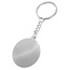 Blanco RVS sleutelhanger rond - per 1 stuk